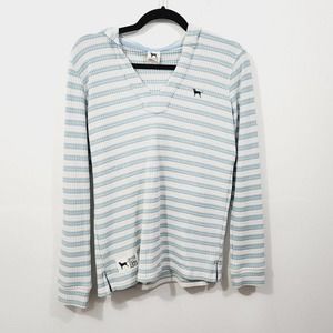 The Black Dog Vintage Collection Stripe Waffle Knit Hoodie Martha's Vineyard S